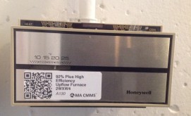 Furnace with QRcode for facility management