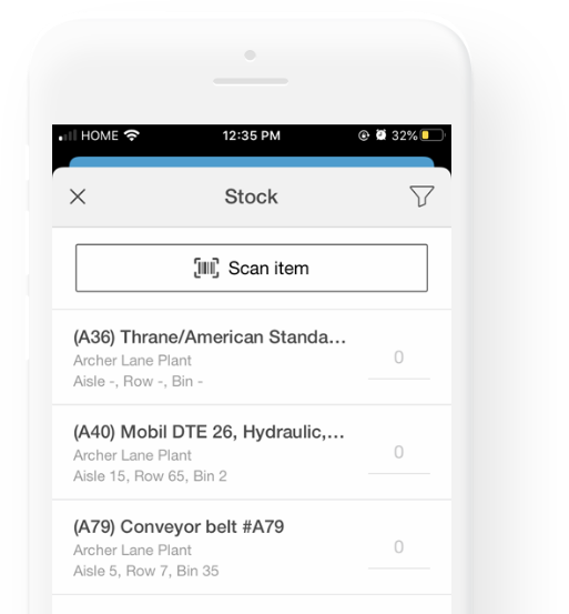 Purchase and organize dashboard