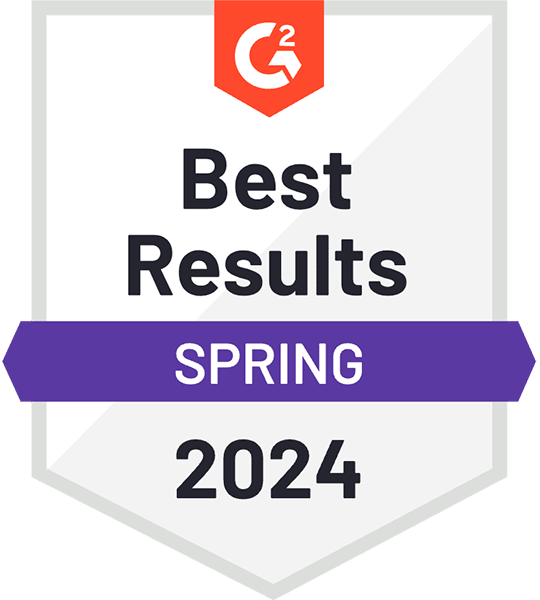 G2 Best results spring 2024 badge