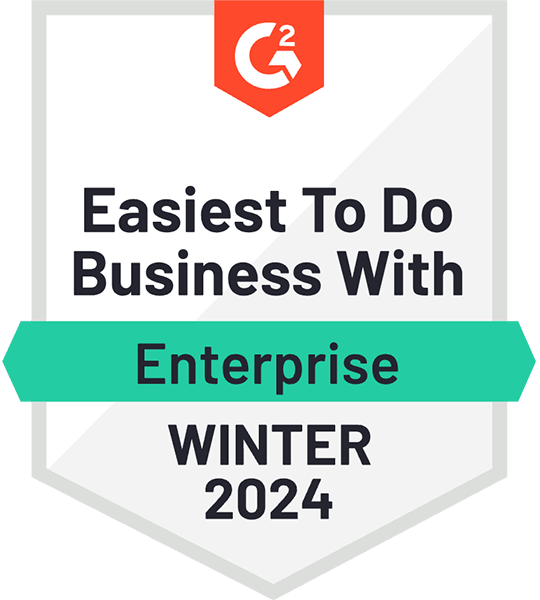 G2 Easiest to do business with enterprise winter 2024