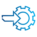 Arrow cog icon
