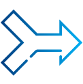 Merging arrow icon