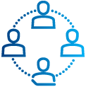 Connected people icon